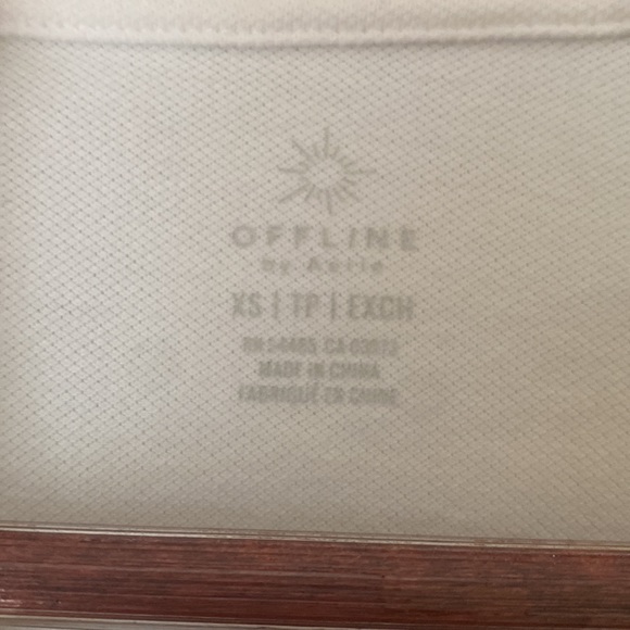 Aerie, cropped white collared tee, xs - Picture 2 of 3